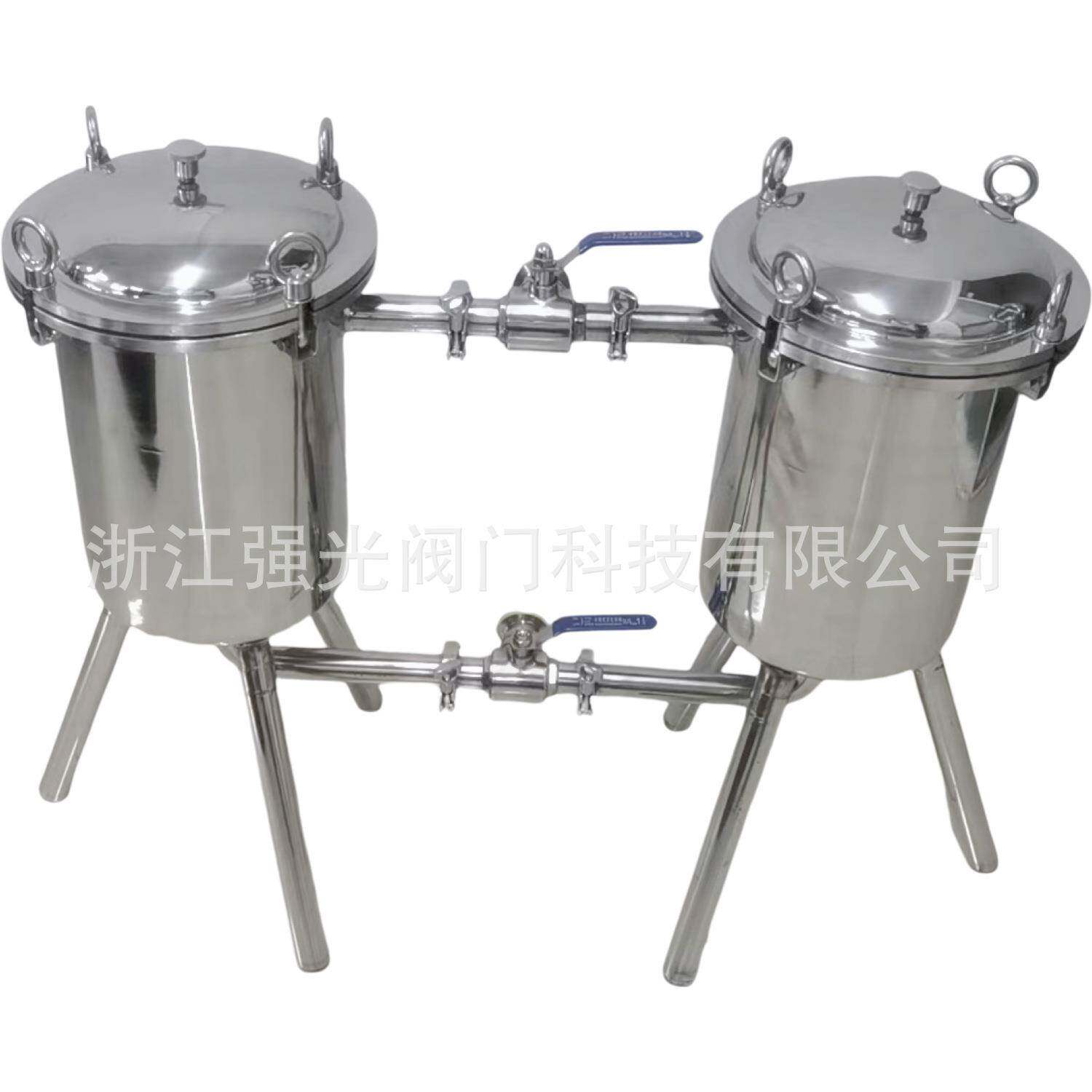 卫生级双桶过滤器，茶饮料、豆奶、花生奶、红茶、绿茶过滤器