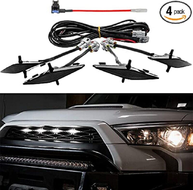 4件套LED中网灯保险丝适用于2014-2020丰田4RunnerTRDPro