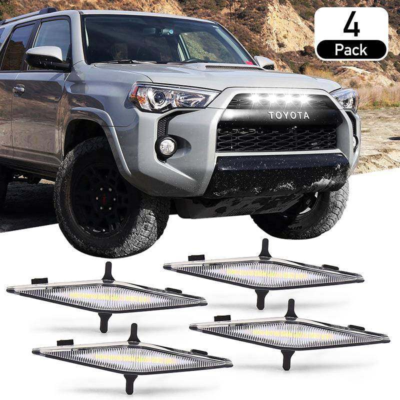 适用丰田4Runner菱形白壳白光中网改装带卡扣可拆卸LED警示氛围灯,节庆用品/礼品,新娘配件,淘宝优惠券,粉丝福利购,淘宝优惠卷