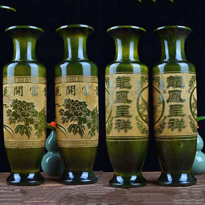 金丝楠阴沉木将军瓶木质文玩工艺品家居客厅花瓶花器木雕摆件饰品