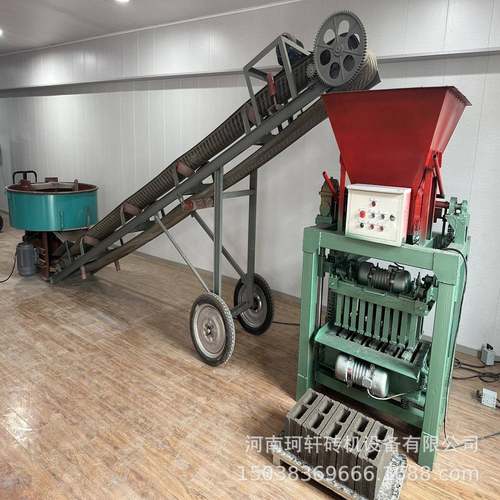 工厂价4-35B水泥料斗空心砖机生产线出砖快免烧砌块砖机