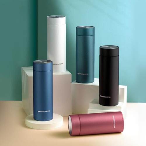 万象保温杯真空商务杯男女士磨砂手感带滤网时尚杯子H79S/430ML