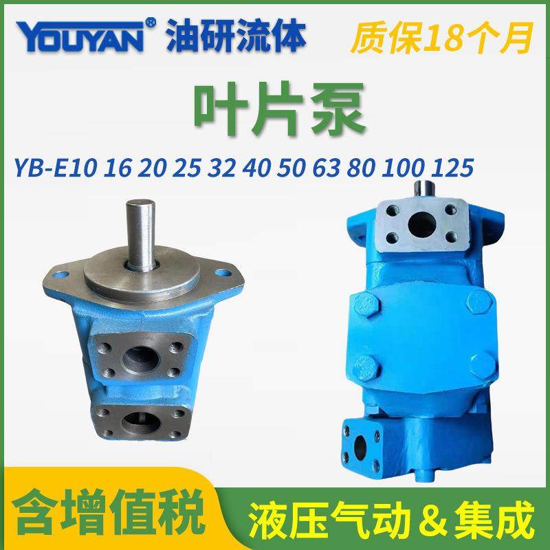YB-E10液压6.3油泵12叶片泵16202532YBE40506380双联泵100