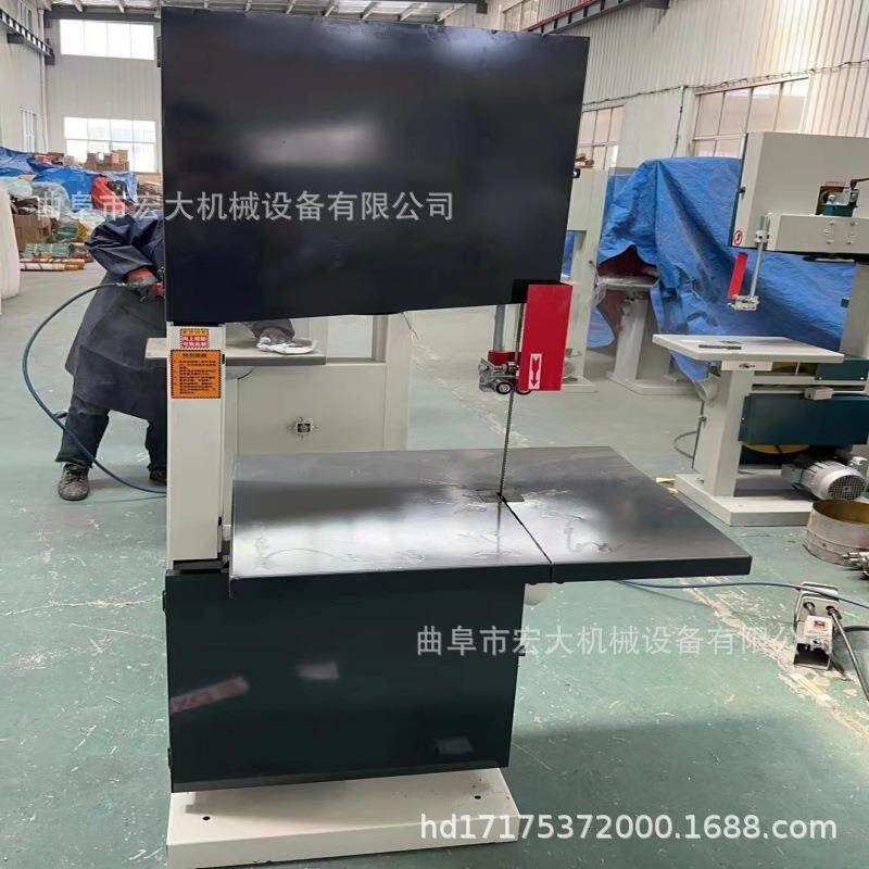 弧形角度倾斜45度角立式锯主机滑轨推台木工锯带锯机