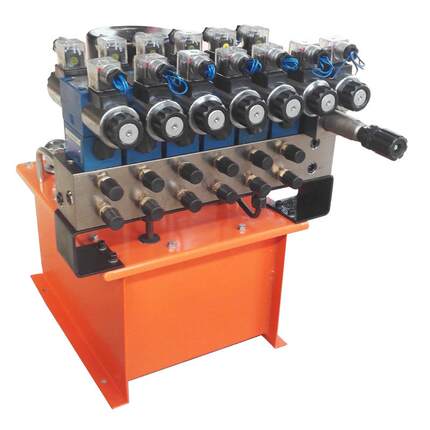 大流量超高压电动泵非标定制电磁换向多油路立式同步电动液压泵