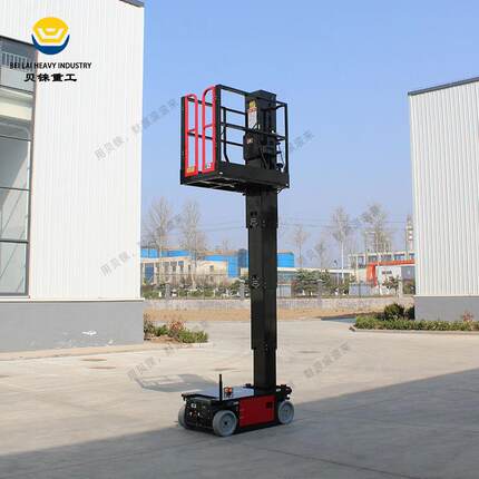 小型自行走套筒升降机单桅杆式小空间用高空作业车单柱套筒升降机