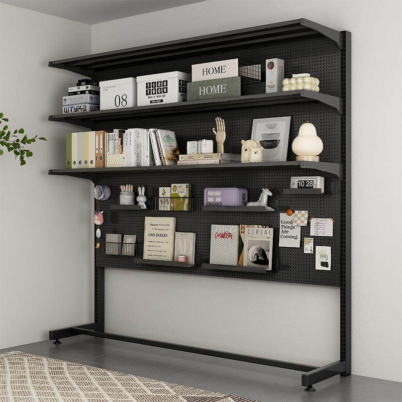 洞洞板书架置物架落地桌上立式货架展示架书桌一体收纳多层架子,收纳整理,烫衣板及配件,淘宝优惠券,粉丝福利购,淘宝优惠卷