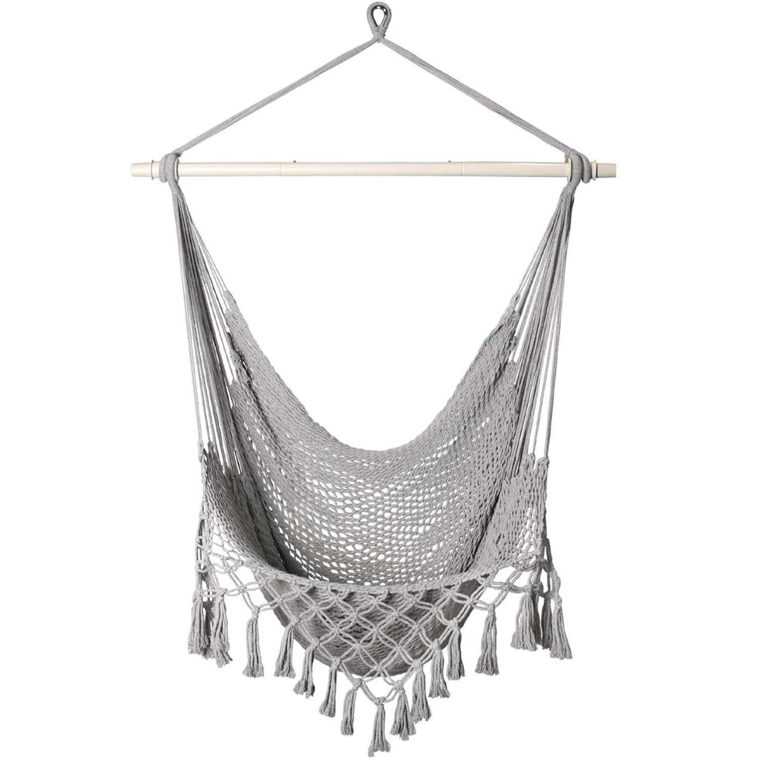 工厂3节可拆卸铁管手工编棉网状吊椅铁管网绳吊床椅,收纳整理,烫衣板及配件,淘宝优惠券,粉丝福利购,淘宝优惠卷