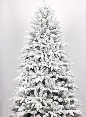 2023新款圣诞树210CMPE植绒圣诞树圣诞节雪花景装饰树落雪树