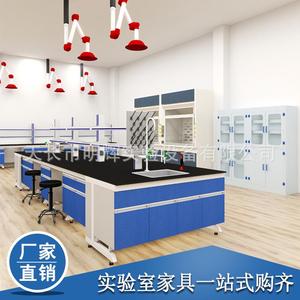 实验室全钢实验台中央台边台化验室工作台防腐化验台实验室家具