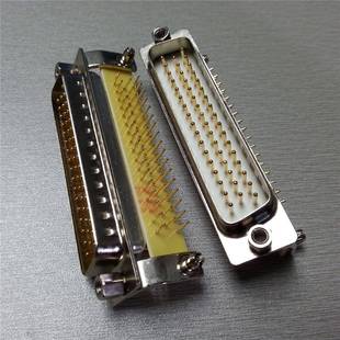 实心DR50pin弯脚公座连接器d 9.4 sub50针公头接插件弯针7.2