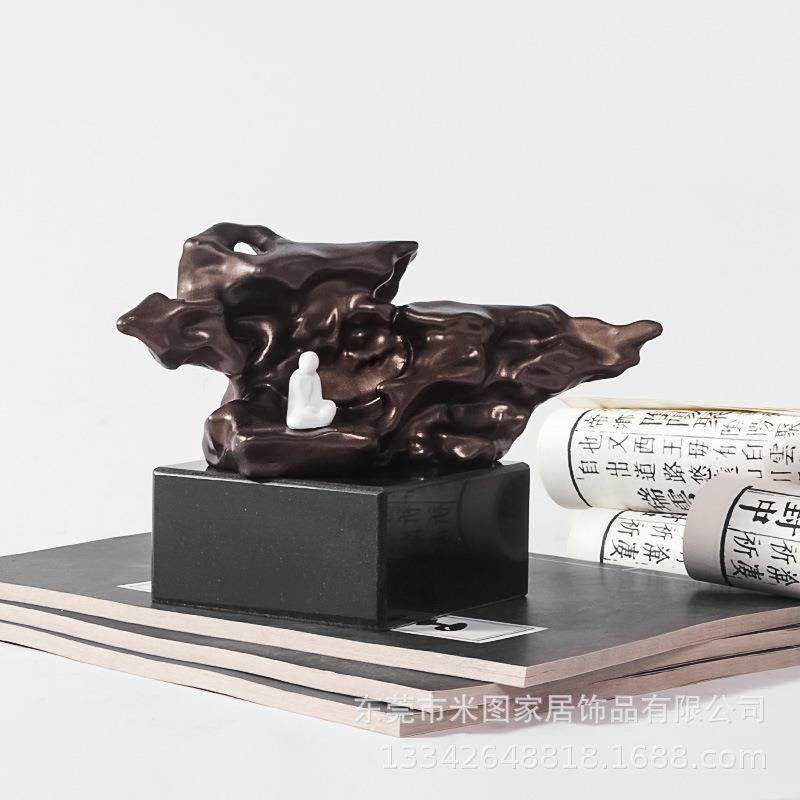 新中式客厅博古架酒柜书房禅意摆件样板房售楼咖啡色家居软装饰品,玩具/童车/益智/积木/模型,毛绒/玩偶/公仔/布艺类玩具,淘宝优惠券,粉丝福利购,淘宝优惠卷