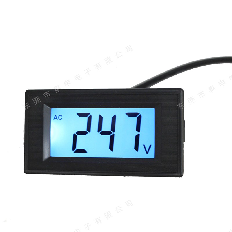 D69-AC500V两线数字显示交流220V电流电压表头LCD液晶数显0-380V