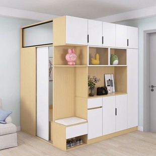 客厅隔断榻榻米床多功能鞋柜一体组合床小户型省空间隔间床可定制