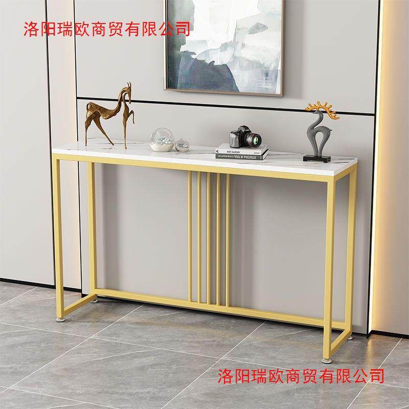 玄关置物架轻奢家用门厅柜简易桌子玄关柜桌小户型玄关架铁艺桌子