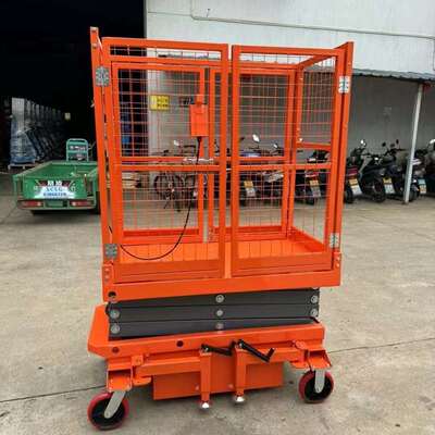 普尔夫小型升降平台仓储登高机移动全自行液压剪叉电动高空作业车