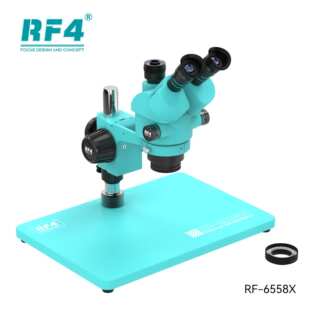 RF4 RF-6558X显微镜三目显微镜手机维修专用大底座6.5-58连续变焦