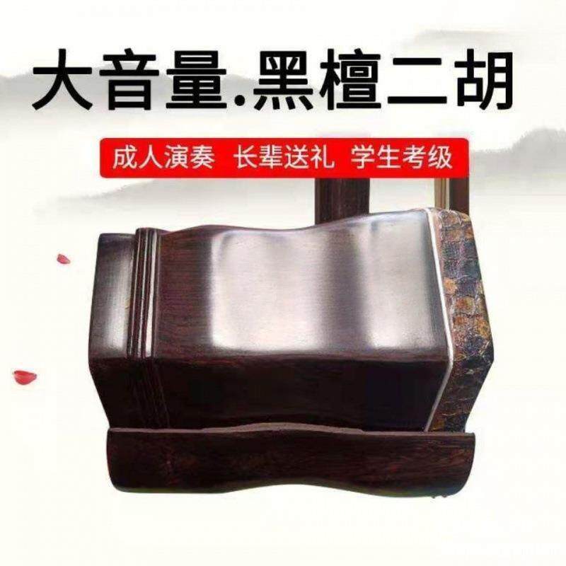 C6R黑檀二胡二胡乐器中老年龙头二胡大音量初学