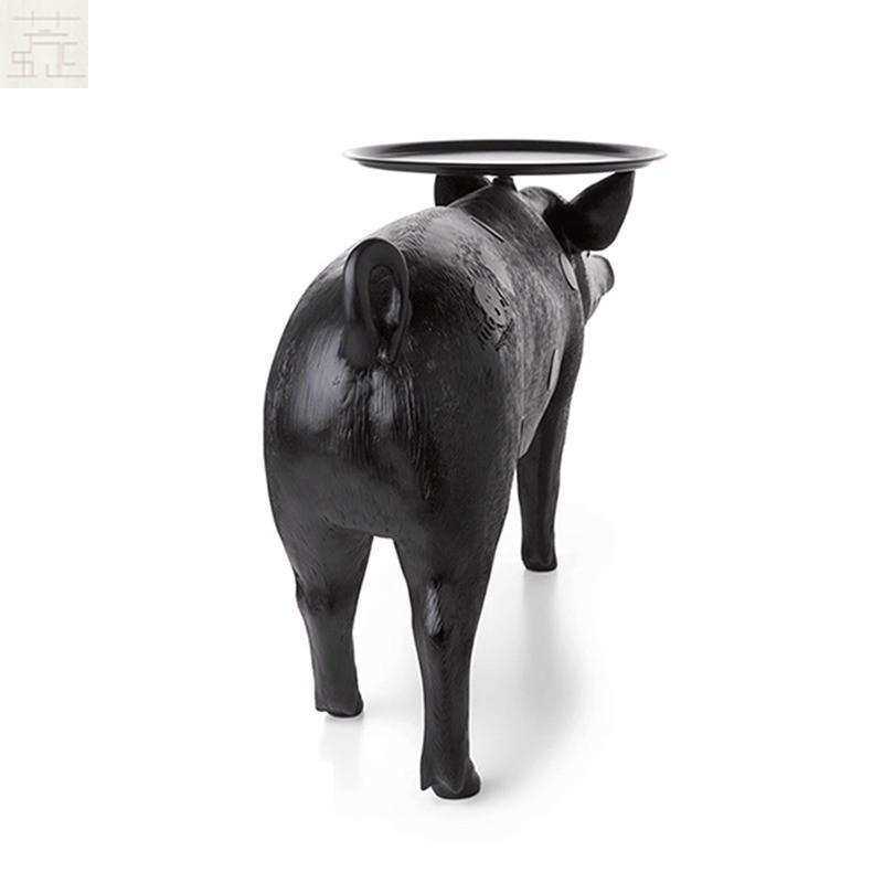 荷兰设计师Pig table猪造型茶几创意家装艺术网红摆件装饰边桌