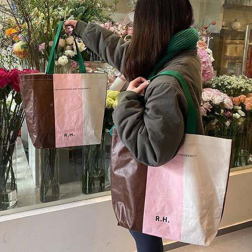 业服装手提袋女装专打品包袋子店肩XBQ背编织袋定制级购物包装礼
