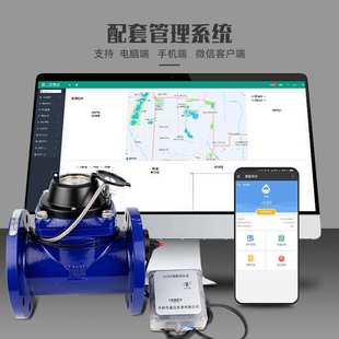 远传抄表商用水平螺翼干式可拆法兰lora智能水表DN50-300仪表无线