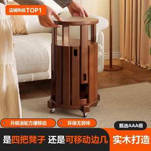 实木凳子可叠放圆凳家用叠叠乐加厚矮凳餐厅餐桌凳客厅茶几折叠凳