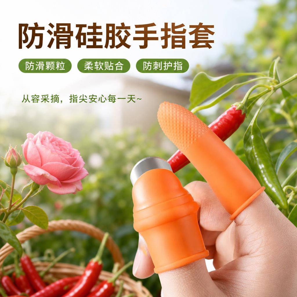 剥毛豆神器厨房摘菜护甲多用拇指刀摘花椒豆角铁指甲剥大蒜手指套