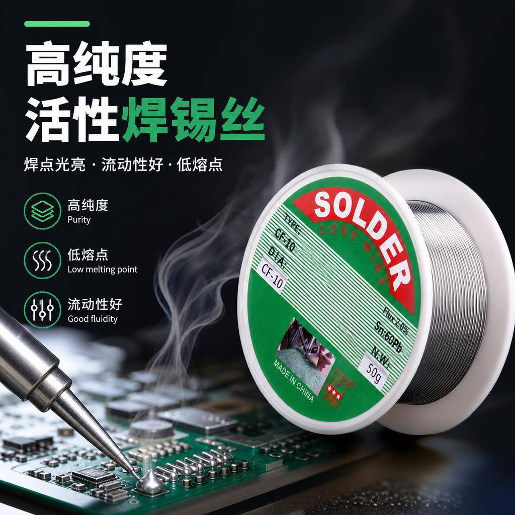 高纯度松香芯低温焊锡丝家用电烙铁专用焊铜镍金属易上锡点锡线