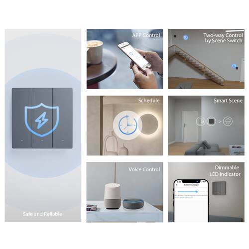 Sonoff M5 SwitchMan 86 EU Wifi按键开关智能家居墙壁定时易微联