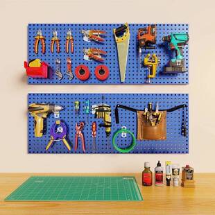 蝴蝶孔货架洞洞板免打孔货架侧面背板卡扣安装五金工具壁挂收纳架