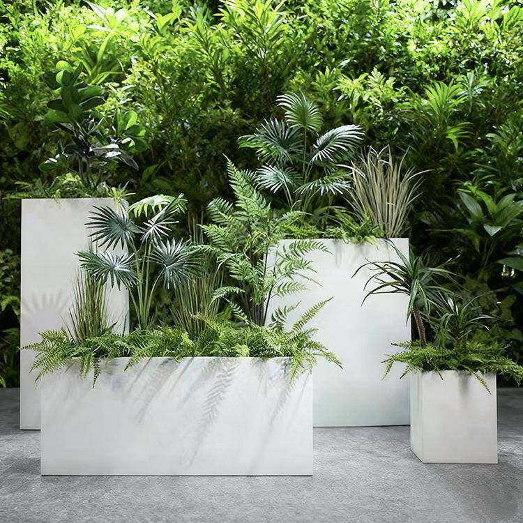 长方形镁水泥草莓盆室外种菜组合大号种植箱阳台中国风纤维花槽