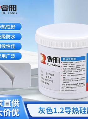 1.2导热膏罐装1kg导热硅脂电子电器CPU耐高温灰色不固化绝缘硅脂