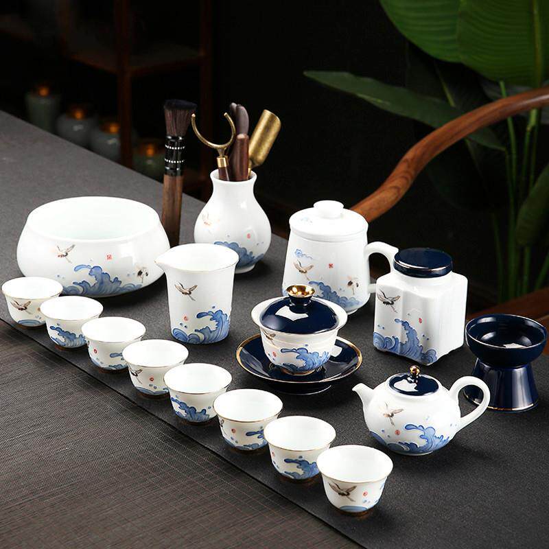茶具套装家用现代高档办公室会客轻奢中式陶瓷茶杯小功夫泡茶神器