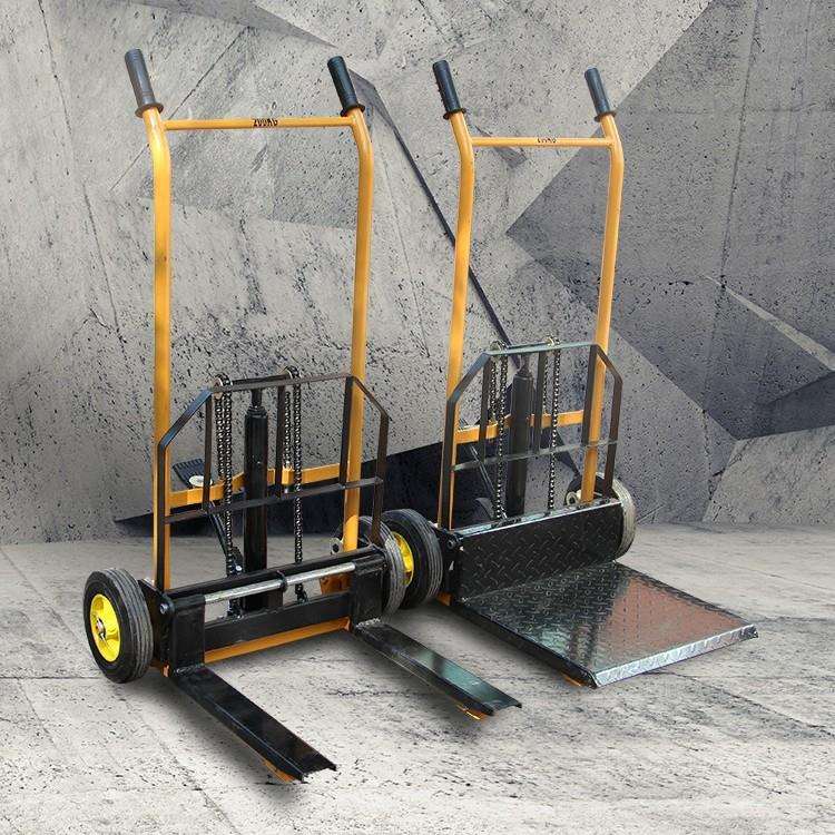 小叉车装卸车200kg小型微型叉车手动升高堆高车两用手推车液压