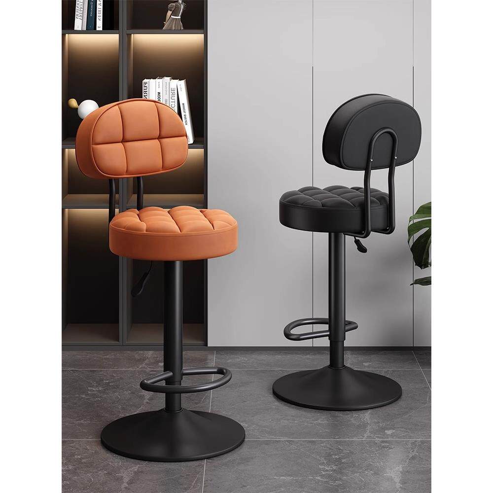 收银台高脚凳子轻奢高级吧台椅KTV前台转椅咖啡厅柜台商用酒吧椅