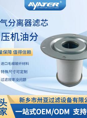 卅亚过滤螺杆机压缩机油分芯2901196300充气泵油气分离器滤芯