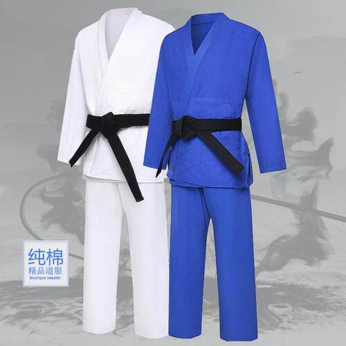 柔道服成人儿童比赛使用拼接工艺加厚柔术道服批量订购