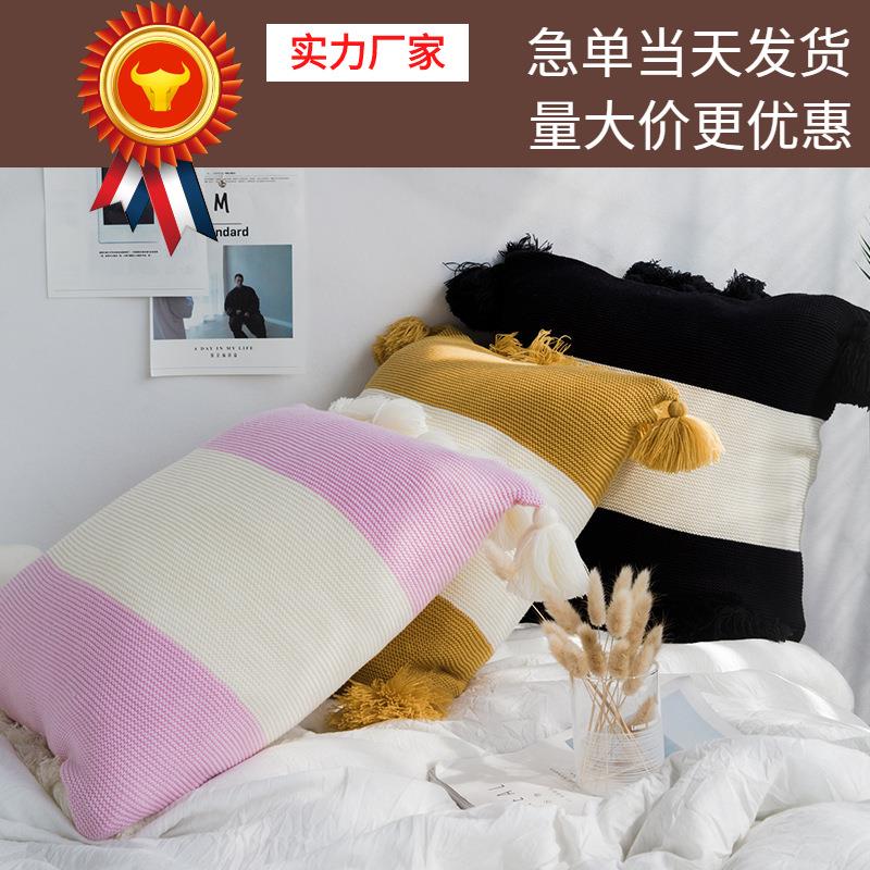尼可针织亚马逊款家居沙发抱枕靠枕不含芯不含税