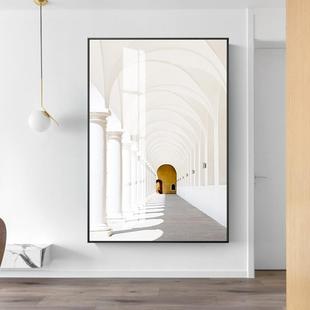 空间长廊现代建筑装饰画书房办公室玄关挂画酒店样板房壁画