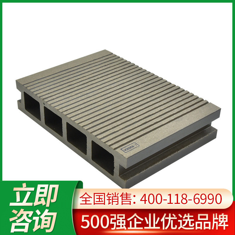 维景绿可户外景观塑木栈道145*30塑木地板泳池平台防腐阻燃生态木