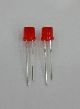 高亮F5平头红发红色LED发光管红灯led二极管5MM平头红色灯珠