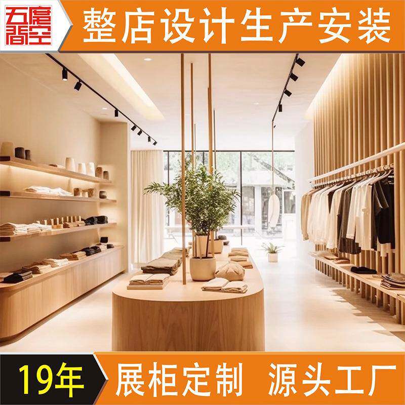 男装店展示架工厂休闲男装展示柜服饰展示台服装店中岛陈列架