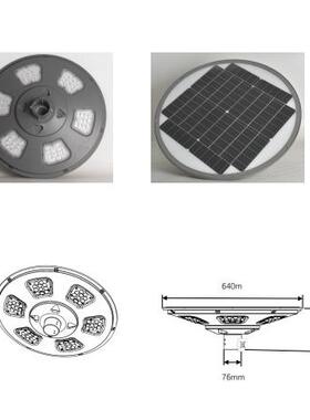 180LM/W光效60W高功率太阳能庭院灯市政小区园区道路安装4-6M