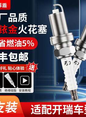 菲盾适用开瑞K50 火花塞K50S K60 K60S X6优劲T5优雅杰虎优翼火嘴