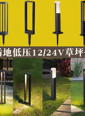 低压12伏24V插地草坪灯庭院花园现代简约别墅户外景观弱电草地灯