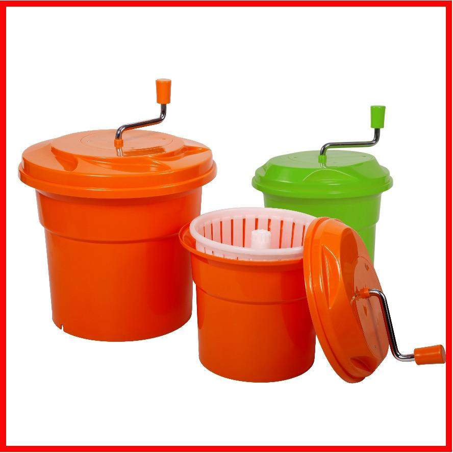 金德沙拉脱水器蔬菜甩干机商用蔬果甩干桶蔬菜沙拉甩水桶12升