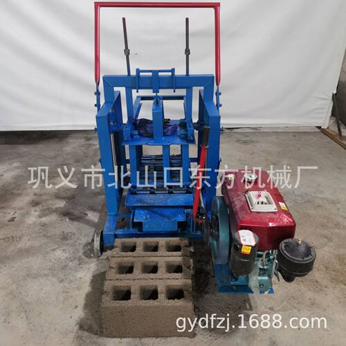 柴油移动400-150-200三孔水泥空心制砖机厂家专业生产制砖工具