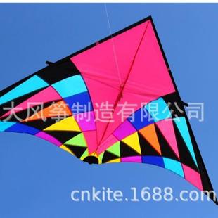 潍坊风筝妖姬大三角彩色三角大尺寸约6平方微风易飞