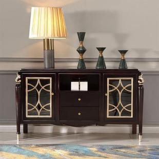 FDS 厅柜餐厅储物双 8795新古典实餐边柜后现代玄关柜木门轻奢美式