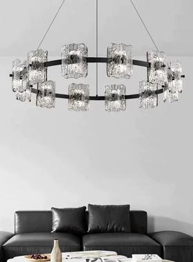 大意式极客厅灯现代简约轻奢高48259吊端简大气全铜树脂厅主灯202